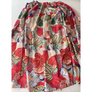 CALYPSO St. BARTH Maxi Long Floral‎ Print Boho Skirt Medium Beach Patchwork